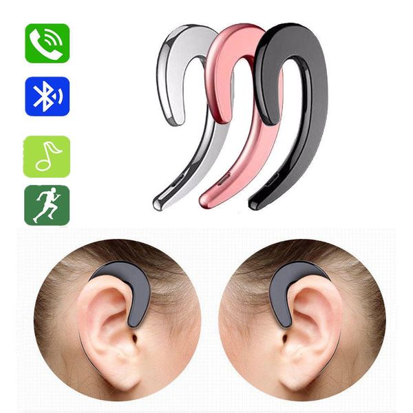 

for phone bluetooth headset with mic earpieces earhook bone conduction wireless bluetooth earphone for iphone android