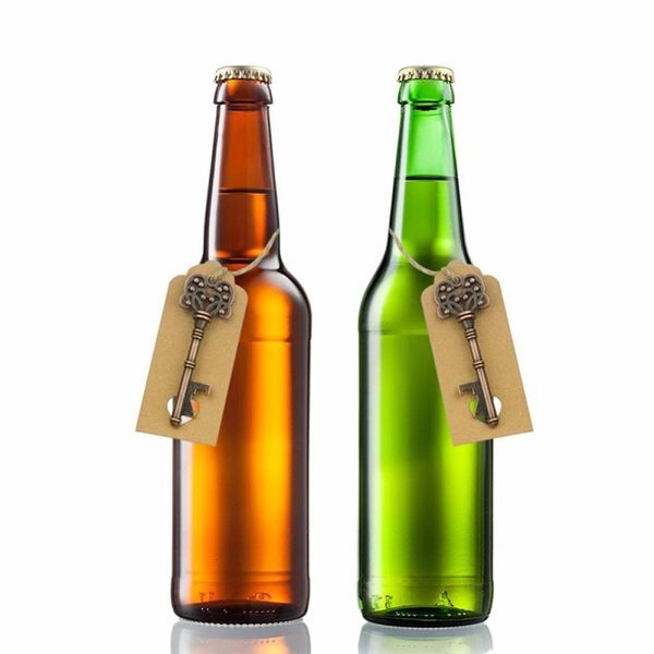 

key opener shaped beer bottle vintage wedding favor souvenir anniversary party gift wine opening tools for bar-ware