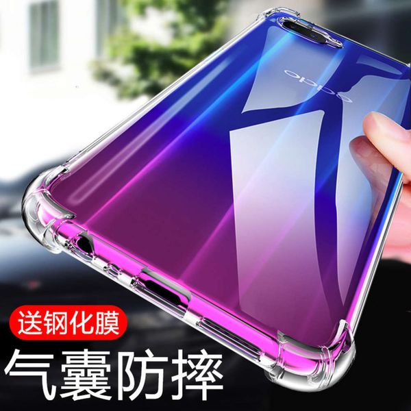 

oppok1 mobile phone case fall proof transparent silica gel package soft shell women's men's fashion protective cover personalized
