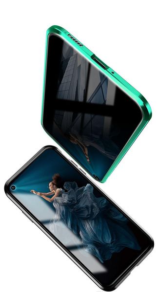 

anti-peeping privacy protect magnetic adsorption front and back tempered glass case for huawei honor 20 honor20pro qyleds loveshop01