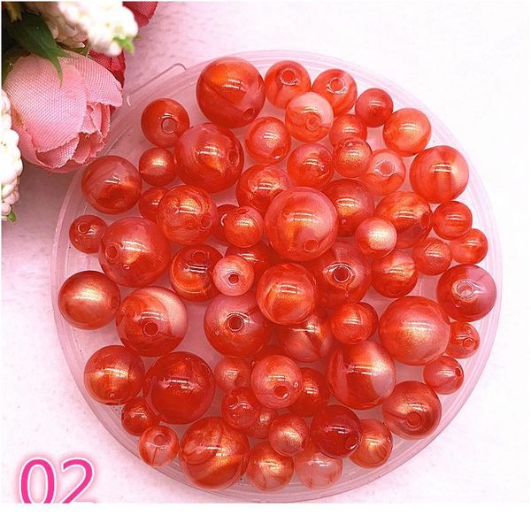 

new 8 10 12 14mm colour gold powder round acrylic beads spacer loose beads for jewelry making diy handmade qyllyj, Crystal