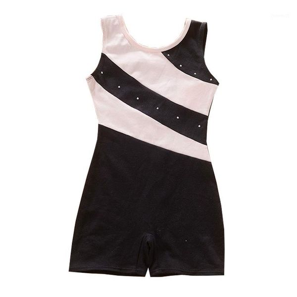 

gymnastic leotard for girls rhinestone kids gymnastics biketard gymnastic unitards children dance wear1, Black;red