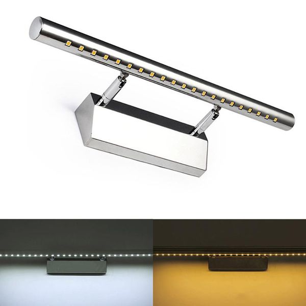 

wall lamp 3w 5w 7w led light stainless steel mirror dressing table lights with switch for bedroom bedside bathroom fixtures
