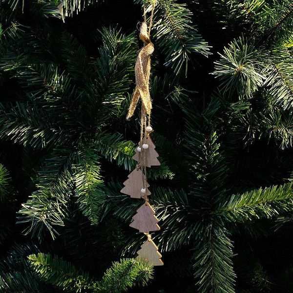 

2pcs christmas wooden pendant peach heart tree pattern ornaments pentagram hanging xmas new year home party decor kids gifts wmtyym