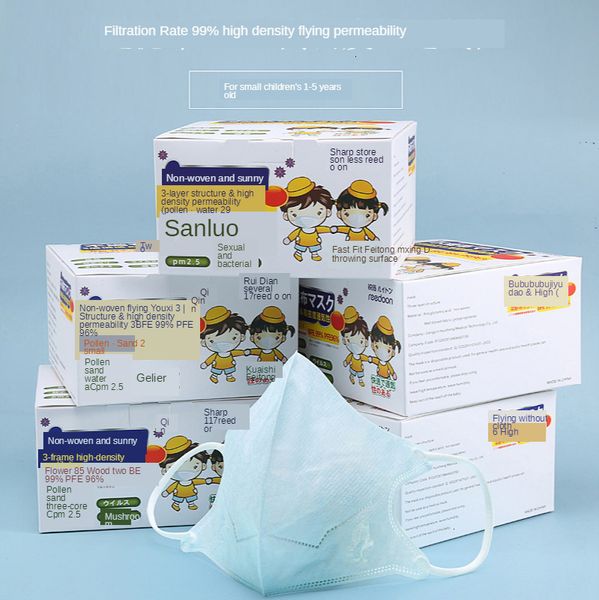 

3d children's three-dimensional protective baby mask disposable three-layer infants and children dustproof 5 pieces