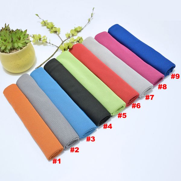 

double layer summer ice cold sunstroke sports exercise cool quick dry soft breathable cooling towel bucket packaging wx9