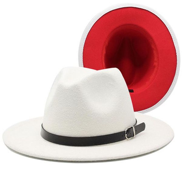 

winter hats women men patchwork fedora hats women wide brim belt band classic dress wedding different colors felted, Blue;gray