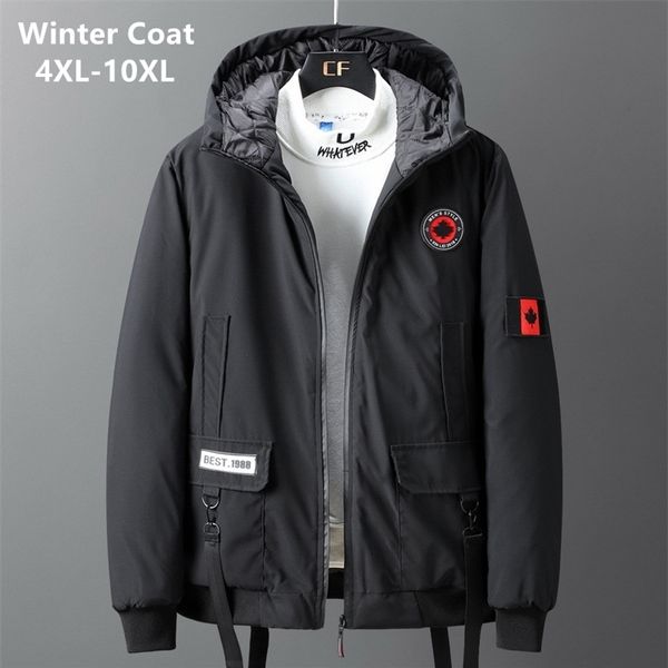 

winter jacket men hooded thicken warm camouflage parka male plus size black hoodie 6xl 7xl 8xl 9xl 10xl large mens coat clothes 201209