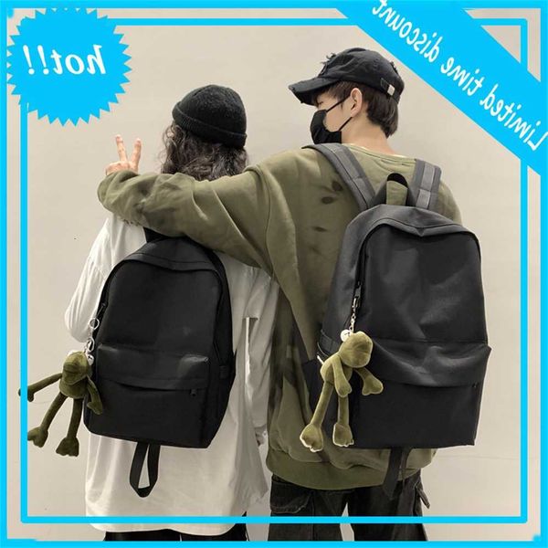 

cloth bag 2020 new cute toy pendant korean solid color student backpack