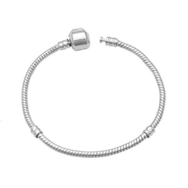 

bracelets 925 sterling silver factory 3mm snake wholesale chain fit charm bead bangle bracelet jewelry gift for men wome, Golden;silver