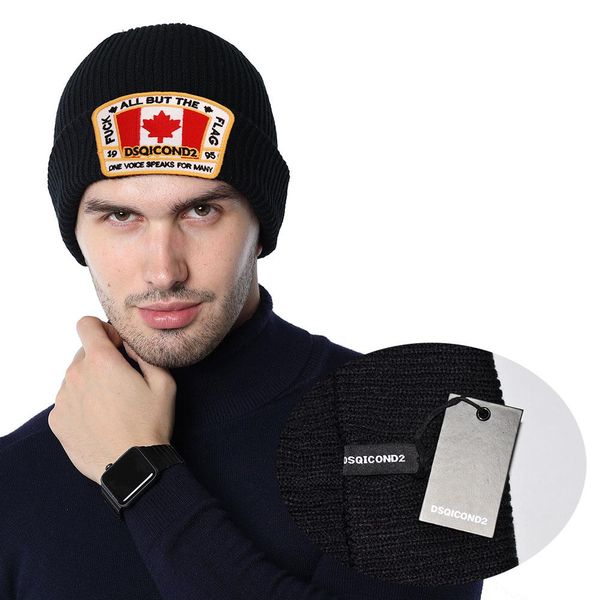 

dsqicond2 щепки для вышивания лыжи на лыжах вязаные шляпы кленовые листья женщины мужчины зимняя крышка теплые мешковатые шапочки вязание че, Blue;gray