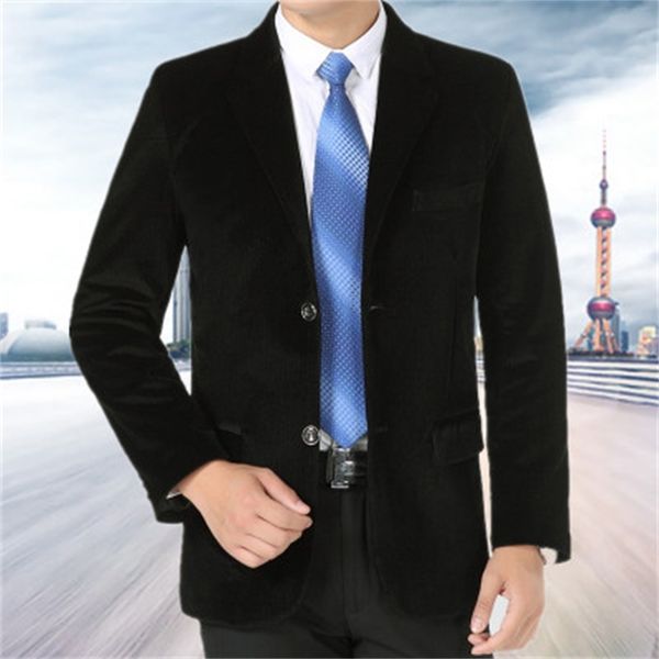 

new business middle-aged casual male high-end velvet suit 4pc6, White;black