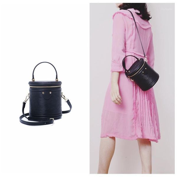 

backpacks fascinating2021 genuine leather guangzhou round small box fashion portable crossbody women's fashionable bucket bag1