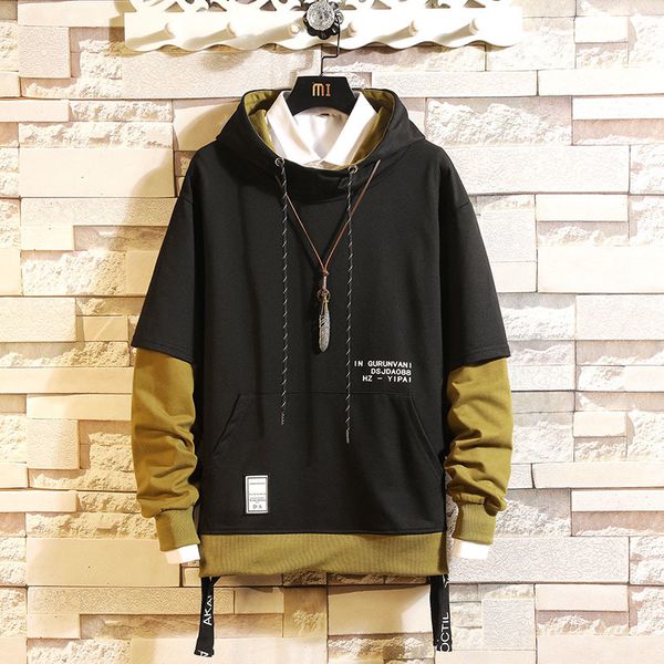 

2021 new autumn spring fashion black-white male hip hop long sleeve sweater hoodies sweatshirt clothing tone akjn
