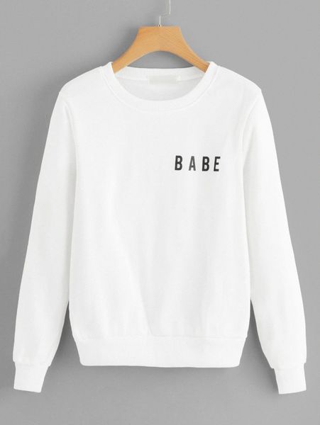 

letter graphic sweatshirt c57o#, White;black