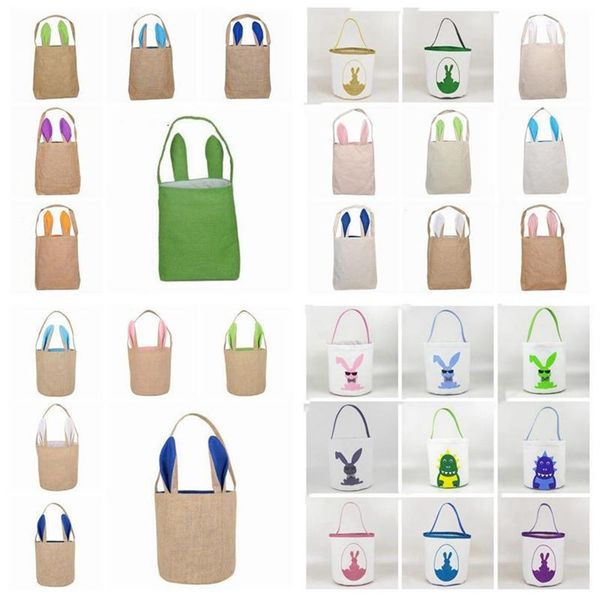 

easter rabbit bucket easter bunny basket jute kids egg candies baskets gifts candy canvas barrel tote easter festiva handbags bags zydqd7380