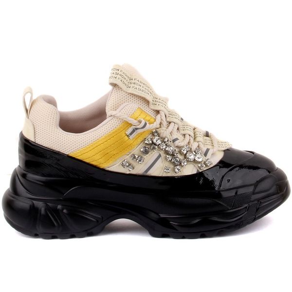 

guja-black, beige colored women's shoes with high background 6vf0