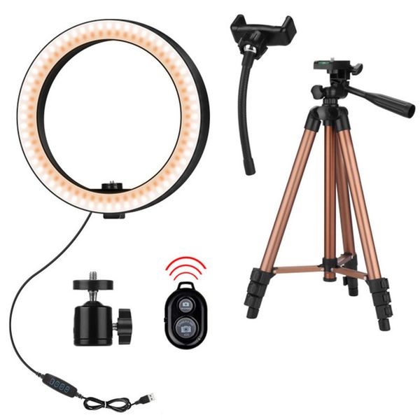 

10inch telescopic tripod for phone with remote control holder stand bluetooth