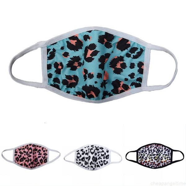 

shipping leopard print sport face cover dhl washable breathable mouth mask women men outdoor cycling protective masks kimter-b252f