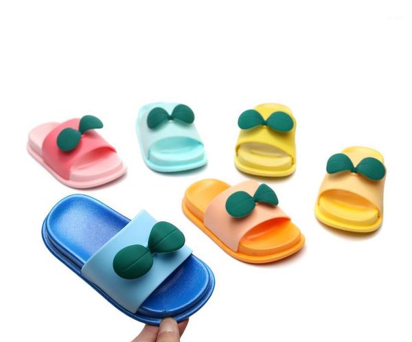 

bean sprout children's shoes new children's slippers summer boys and girls indoor household lovely waterproof soft bo1, Black;red