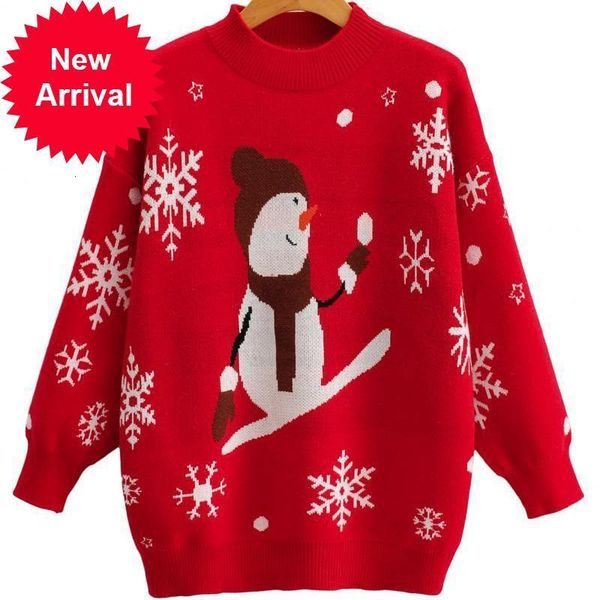 

casual 2021 new fashion designer feminine neck knitted or crocheted sweater new oversize red jumper clothing embroidery usb3, White;black