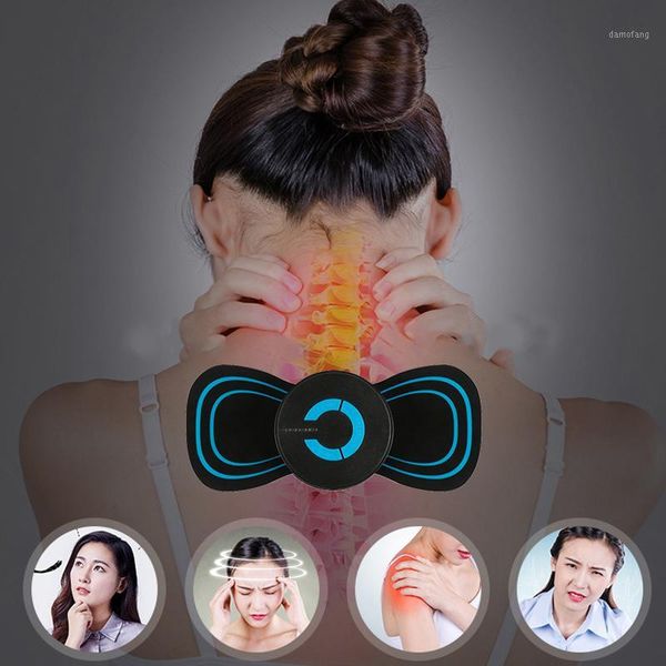 

portable mini electric neck massager cervical massage stimulator pain relief household mini electric neck massager relaxation1