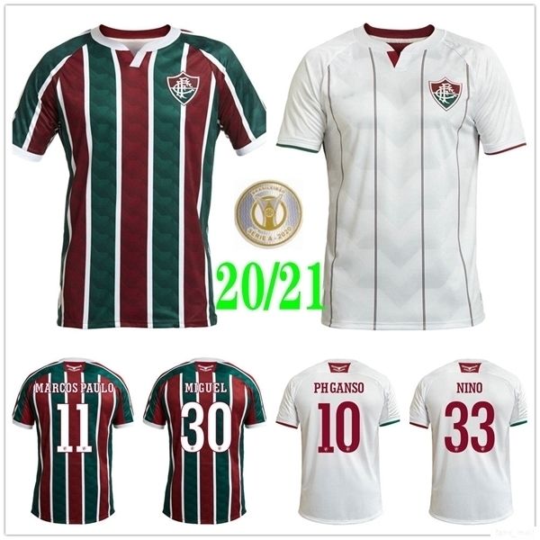 

2020 new fluminense soccer jerseys ganso fluzao fred phganso hudson nene nino henrique custom 20 21 kids home away football shirt, Black;yellow