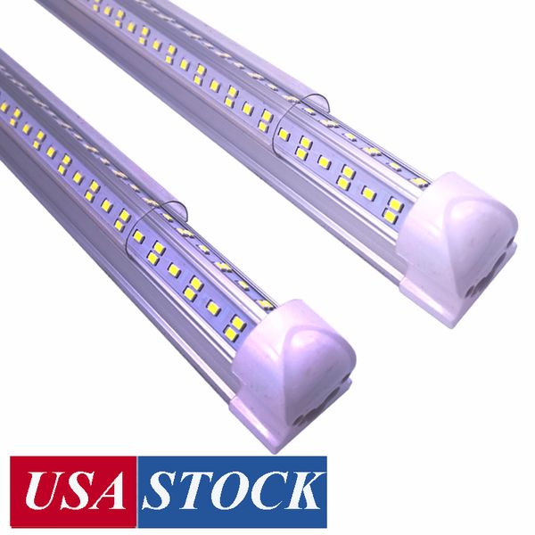 Luci del negozio di tubi a LED da 8 piedi 8 piedi LED LED Freezer per portatore più fresco Flacelatura dell'illuminazione 4 fila 144W