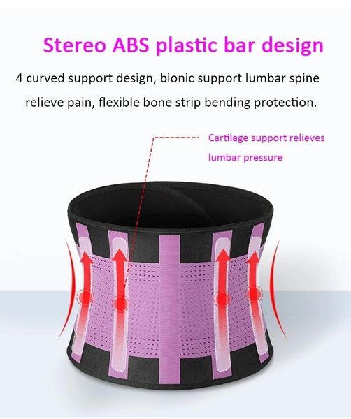 

waist support xl xxl summer lumbar orthopedic adjustable neoprene brace back spinal bar belt pain relief breathable mesh corset, Black;gray