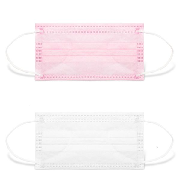 

10 disposable designer hardcover face white dust mask three-layer non-woven masks black blue pink