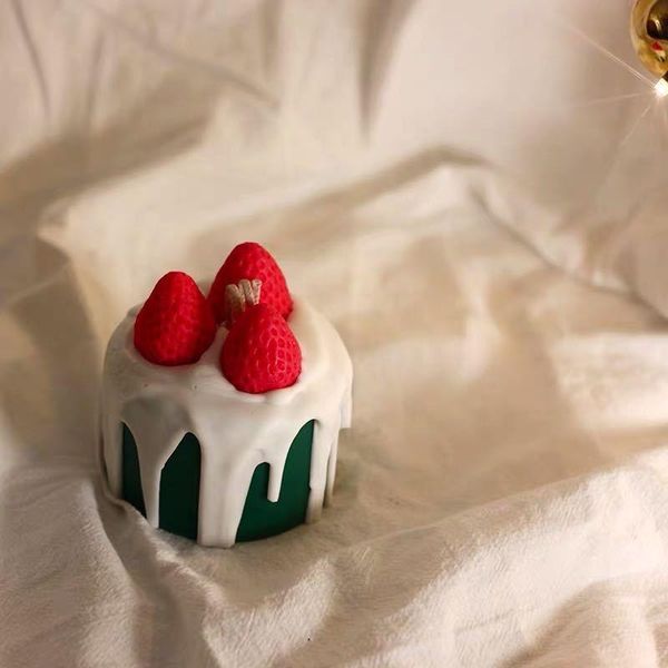 

3d клубничная клубника десерт ароматная свеча для свадьбы рождественские подарки ручной работы торт свечки 3d клубника sqcglh bnenet