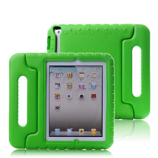 

case for ipad 2 3 4 hand-held portable shock proof eva full body cover handle stand kids safe silicone para shell coque housing