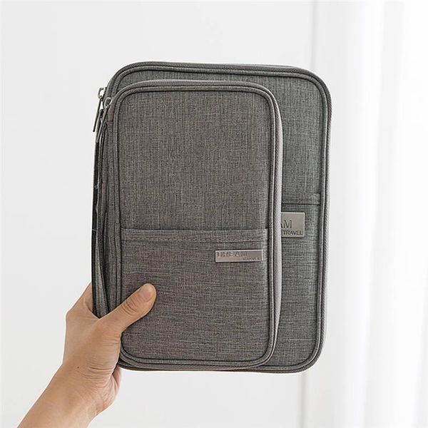 

storage bags oxford cation passport wallet waterproof travel organizer document bag tote key holder size s/l