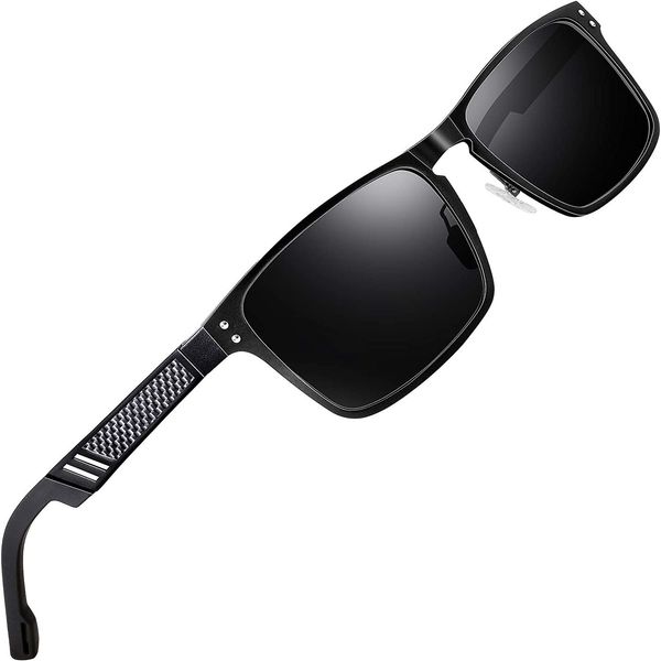 

attcl polarized anti uv fishing golf driving sunglasses men's aluminum magnesium metal frame ultra light