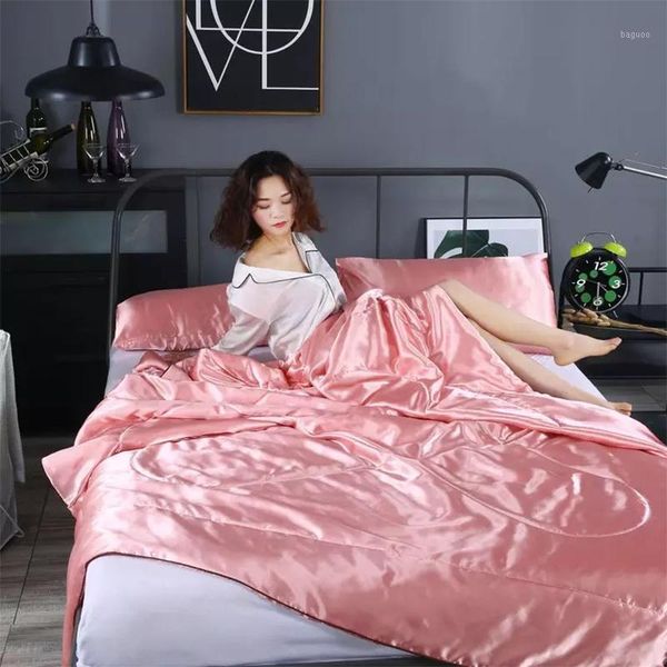 

100% silk comforter/blanket/quilt/duvet for summer&winter king queen twin size handmade bedding white/pink color