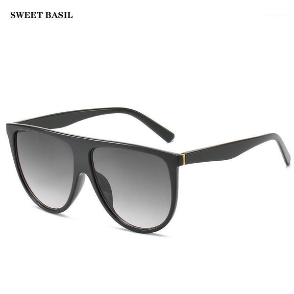 

sweet basil brand fashion women men big frame retro sunglasses gradient vintage designer lady eyewear uv4001, White;black