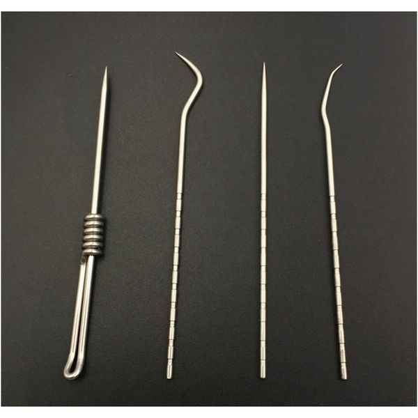 

4pcs set 304 stainless steel health and safety advanced toothpick tool outdoor toothpick bottle fruit fork camping tool f bbybnq