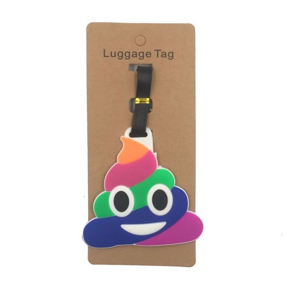 

creative luggage boarding tags baggage travel accessories tag animal cartoon silica gel suitcase id addres holder portab nq8n, Silver
