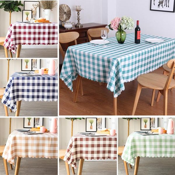 

simple and generous rural style home dining table cloth restaurant rectangular picnic plaid cloth red checkered tablecloth