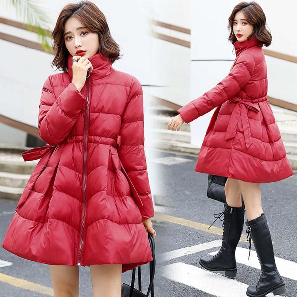 

pregnant women's in autumn and winter coat wear loose korean down cotton et, White