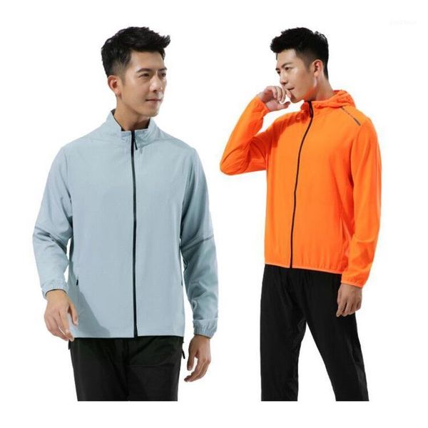 

autumn sports jackets thin solid hoodies outdoor clothes zipper workout sportswear hoodie breathable running coat1, Black;red