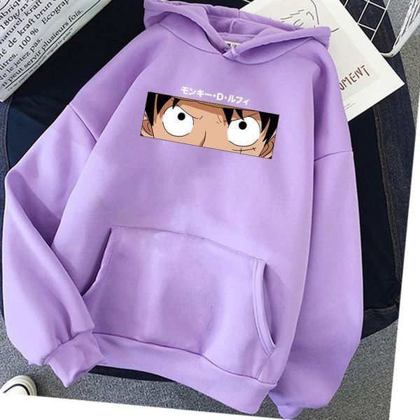 

one piece funny cartoon anime winter warm hoodies men casual streetwear luffy cool sweatshirt graphic hip hop hoody male, Black