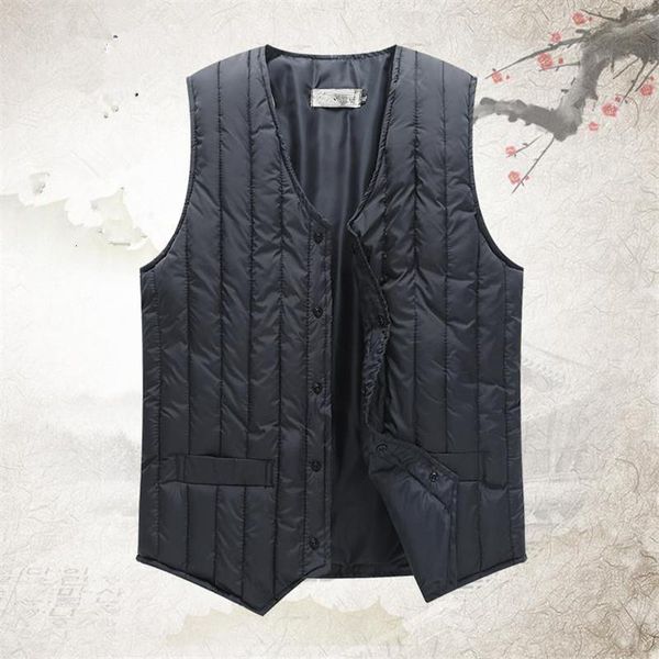 

man autumn plus size down vests male winter oversize down vest men spring warm down doudoune man chaleco abajo abajo chaqueta, Black;white