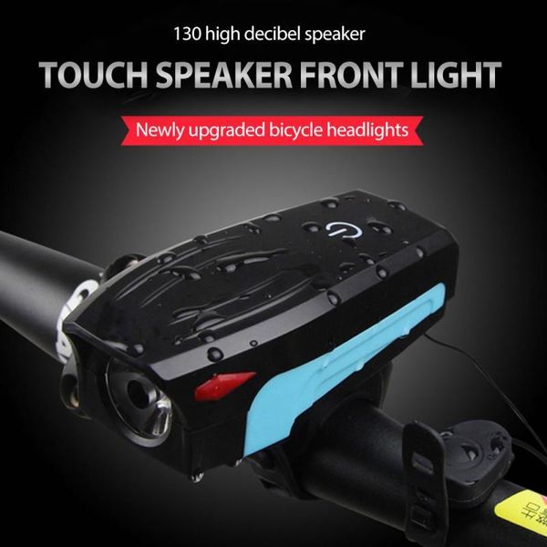 

bike lights bicycle light night riding strong with horn can be connected to usb charging waterproof safety equipment