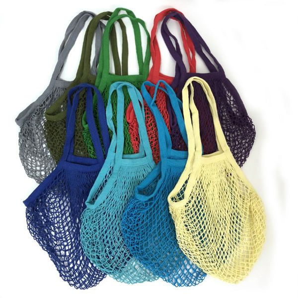

net shopping handbags woven shopper tote mesh cotton string fruit bags handbag reusable home storage bag yhm224-1