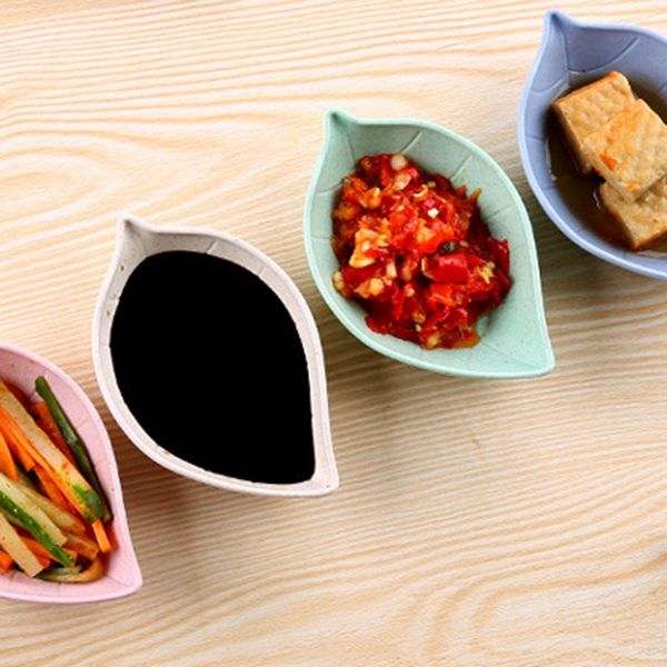

wheat straw leaf shape seasoning dishes table sauce container kitchen cutlery snack plate wheat straw h wmtygi