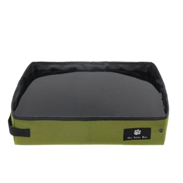 

cat litter box pet toilet bedpans folding litter pan waterproof portable kitten basin box qylewv bdesports