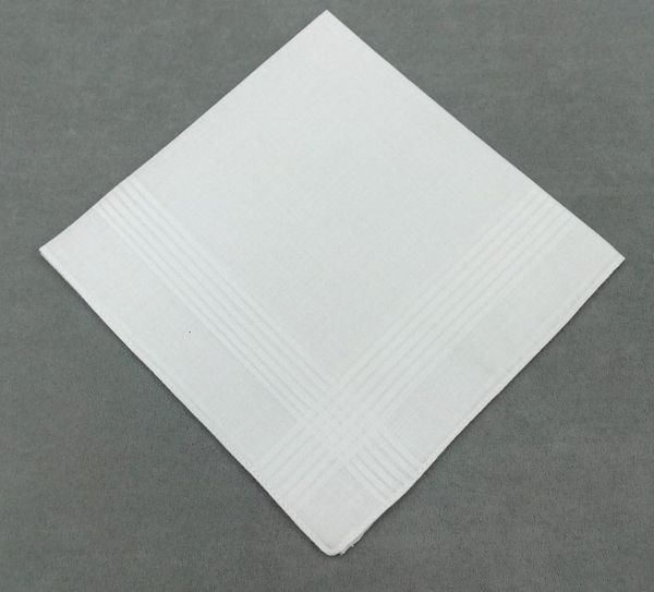 

square 38cm 100% quality cotton high handkerchief full white men hanky pocket squares sn2701