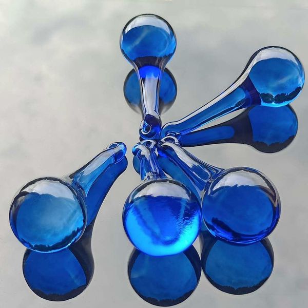 

10pcs blue crystal suncatcher raindrop crystal chandelier parts prism drop icicle pendant diy wedding decor 60mm h jllpxz