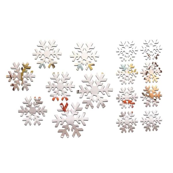 

1pc creative peel and stick acrylic snowflake mirror removable wall stickers for bedroom